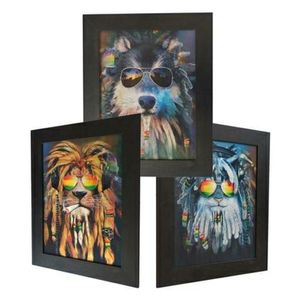 Rasta lion 3D lenticular picture